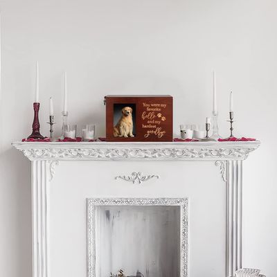 Ceneri per animali domestici Urne di cremazione funebre in legno con cornice fotografica