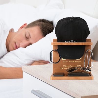 Cappello in legno a colori semplici per l' Home Office Organizzatore e regali di compleanno di papà