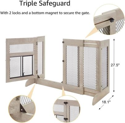 Porta per cani in legno in grande quantità con rete per porte per gatti e logo personalizzato