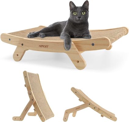 Scratcher per gatti da 5 in 1 con telaio in legno massello e logo personalizzato