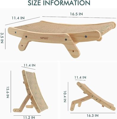 Scratcher per gatti da 5 in 1 con telaio in legno massello e logo personalizzato