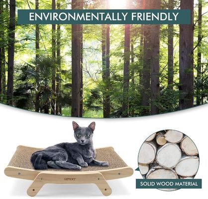 Scratcher per gatti da 5 in 1 con telaio in legno massello e logo personalizzato