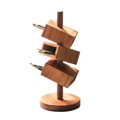 Organizzatore di scrivania ottagonale NBeech Legno Noce nera per e organizzazione di scrivania versatile