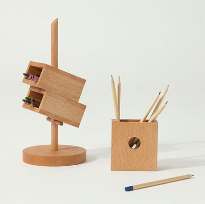 Organizzatore di scrivania ottagonale NBeech Legno Noce nera per e organizzazione di scrivania versatile