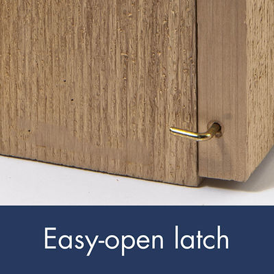 Chiusura push-up Decorazione giardino a modello solido Casa di uccelli in legno con portico