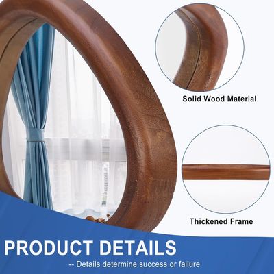 Disegno rustico stile specchio asimmetrico Set di 2 per la decorazione della parete in hotel casa bagno