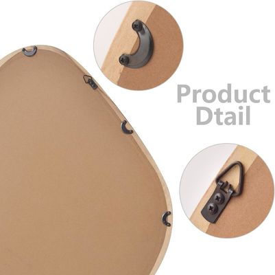 Specchio di casa di campagna in legno rotondo verniciato per salotto e bagno moderno