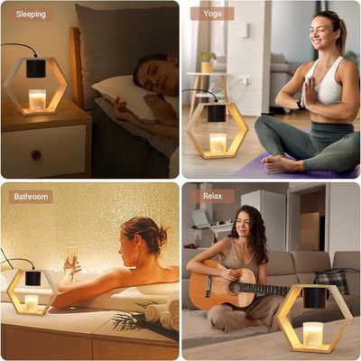 Moderni portacandele rustici marroni a pilastro di legno per la decorazione domestica 3D x 9"W x 22"H