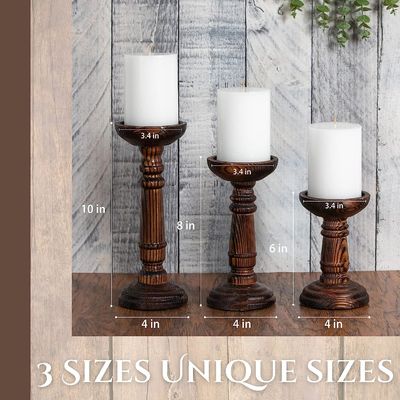 Home Decorazione Manifatto in Legno Candle Stand Set per Festa di Nozze Disegno artigianale