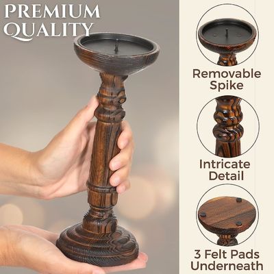 Home Decorazione Manifatto in Legno Candle Stand Set per Festa di Nozze Disegno artigianale