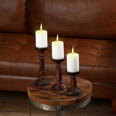 Home Decorazione Manifatto in Legno Candle Stand Set per Festa di Nozze Disegno artigianale