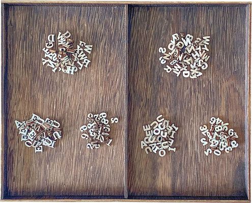 Due caratteri Lettere di legno piccole per scrapbooking Artigianato Decorazione Intagliatura Tipo incisione