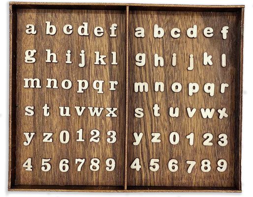 Due caratteri Lettere di legno piccole per scrapbooking Artigianato Decorazione Intagliatura Tipo incisione