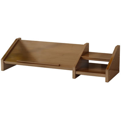 PC Laptop Riser con Stand per monitor in legno Disegno multiangolo e scaffale da scrivania con logo personalizzato incluso