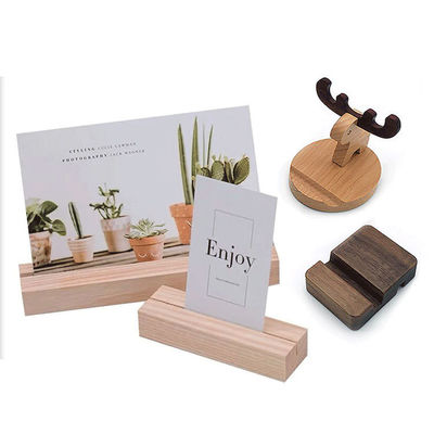 Base in legno per il tavolo in legno massello Calendario Cartolina Cartolina Decorazione creativa per telefono cellulare