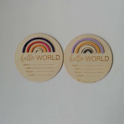 Crea un vivaio memorabile con queste carte in legno 3D dell'arcobaleno dall'Europa