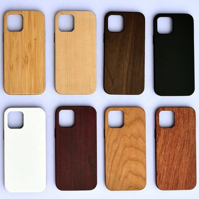 Ordine OEM/ODM accettato Cassa per telefono con copertura posteriore in legno in colore naturale con logo personalizzato