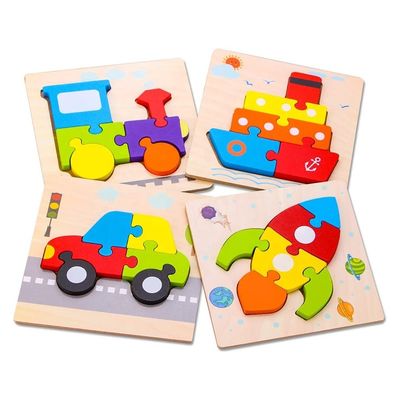 14.8x14.8x0.8 Puzzle in legno per ragazzi Ragazze Colori carini Disegni educativi