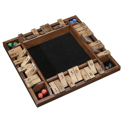 12-14 pollici 4 giocatori Chiudi la scatola gioco di dadi tavolo di legno giochi di matematica giocattoli per bambini unisex