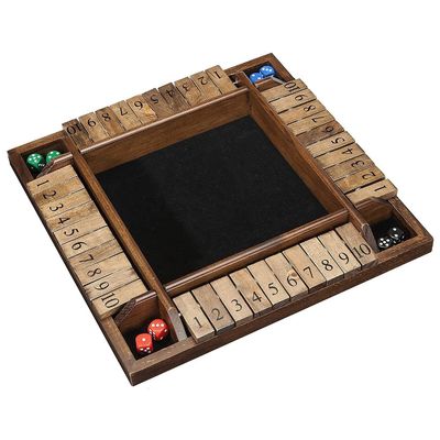 12-14 pollici 4 giocatori Chiudi la scatola gioco di dadi tavolo di legno giochi di matematica giocattoli per bambini unisex