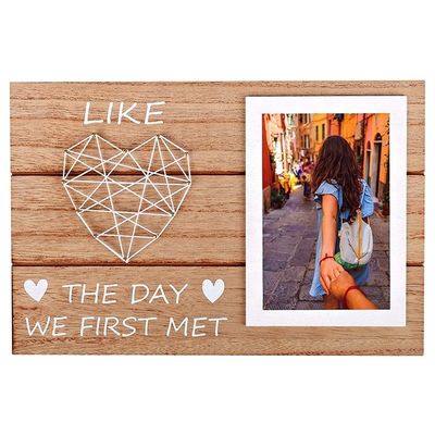 Stile rustico in legno Fidanzamento regalo di nozze String Art Fotoquadro Quadro fai da te