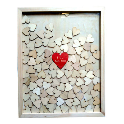 Quadro di legno bruciato personalizzato Libro degli ospiti alternativo per l'amore Decorazione della scatola di accesso