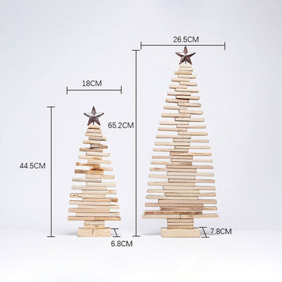 Decorazioni per l'albero di Natale Ornamenti con disegno semplice e colore di legno naturale