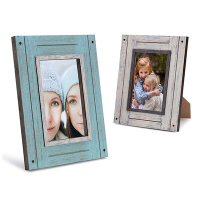 Cornice fotografica rustica in legno massello per la decorazione domestica