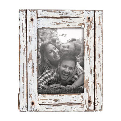 Cornice fotografica rustica in legno massello per la decorazione domestica