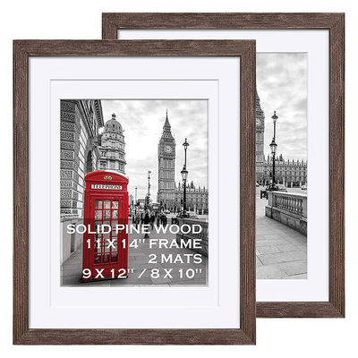 4x6 5x7 6x8 9x13 11x14 13x18 Cornici di visualizzazione in legno rustico con logo personalizzato