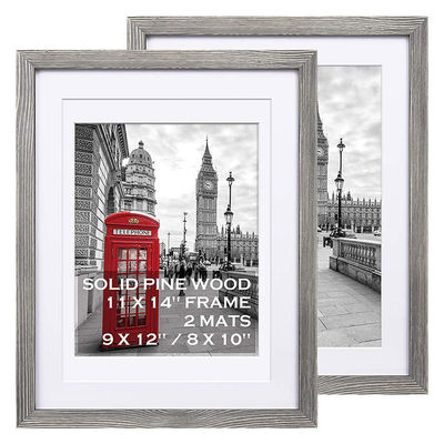 4x6 5x7 6x8 9x13 11x14 13x18 Cornici di visualizzazione in legno rustico con logo personalizzato