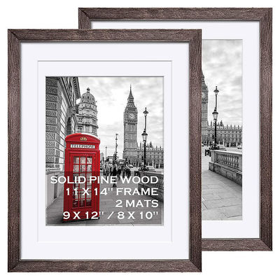 4x6 5x7 6x8 9x13 11x14 13x18 Cornici di visualizzazione in legno rustico con logo personalizzato