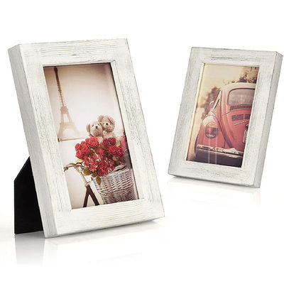 Decorazione rustica per la casa Targa di arte muraria in legno con cornice fotografica e stampa bruciata