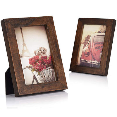 Decorazione rustica per la casa Targa di arte muraria in legno con cornice fotografica e stampa bruciata