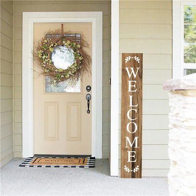 Vendita popolare Legno di abete Nozze a domicilio Marco di cartello di benvenuto Naturale/marrone/bianco Europa