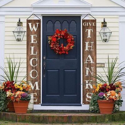 Segno di benvenuto in legno in stile rustico dipinto a mano per un look unico e personalizzato