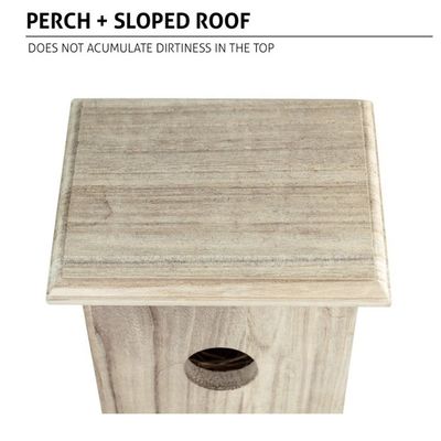 Logo personalizzato bellissima casa di uccelli in legno decorativo per il giardino esterno display di decorazione