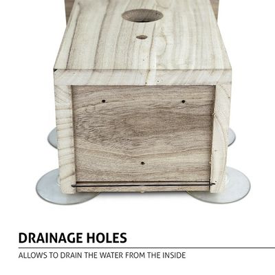 Logo personalizzato bellissima casa di uccelli in legno decorativo per il giardino esterno display di decorazione