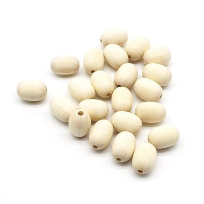 Eco-friendly Organic Octagon Pine Beech Legno Legno Perla Legno Colore naturale Dia 4-40mm