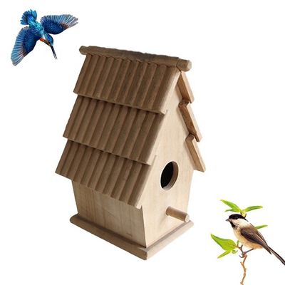 Casa per uccelli in legno piccola e traspirante personalizzata per recinti pratici per uccelli