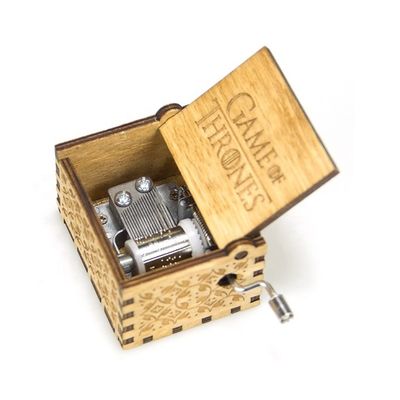 Manuale Play Power Custom Mini Box di musica in legno con Silk-Screen Printing/Burned