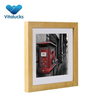 Cornice di immagine in legno a colori semplici Pino non finito per cornice fotografica a colori personalizzata