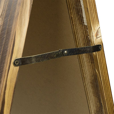 Tavola nera portatile a telaio di legno rustico artigianale con stand conveniente e portatile