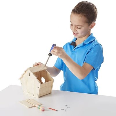 Stampa di modello di legno di cedro Cage Bird House per DIY Decorazione e Decorazione