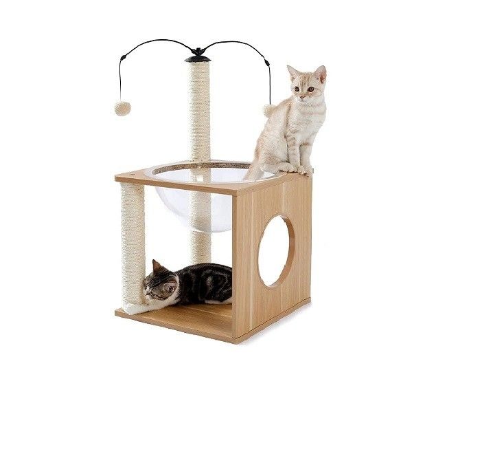 OEM ODM accettato Elegant Cats Capsula spaziale albero con nido galleggiante e palle appese
