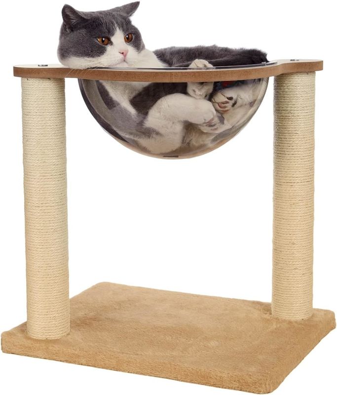 Albero per gatti moderno con amaca Corda naturale Sisal per gatti e gattini interni Arredamento per gatti in legno