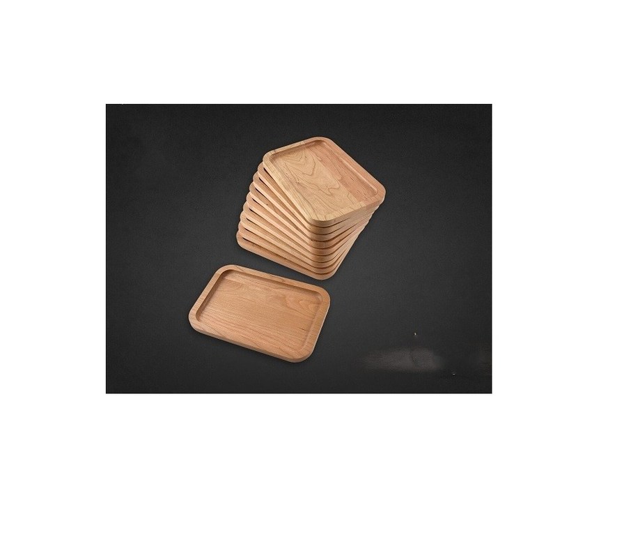 Piatto di legno a colori semplici per la decorazione domestica