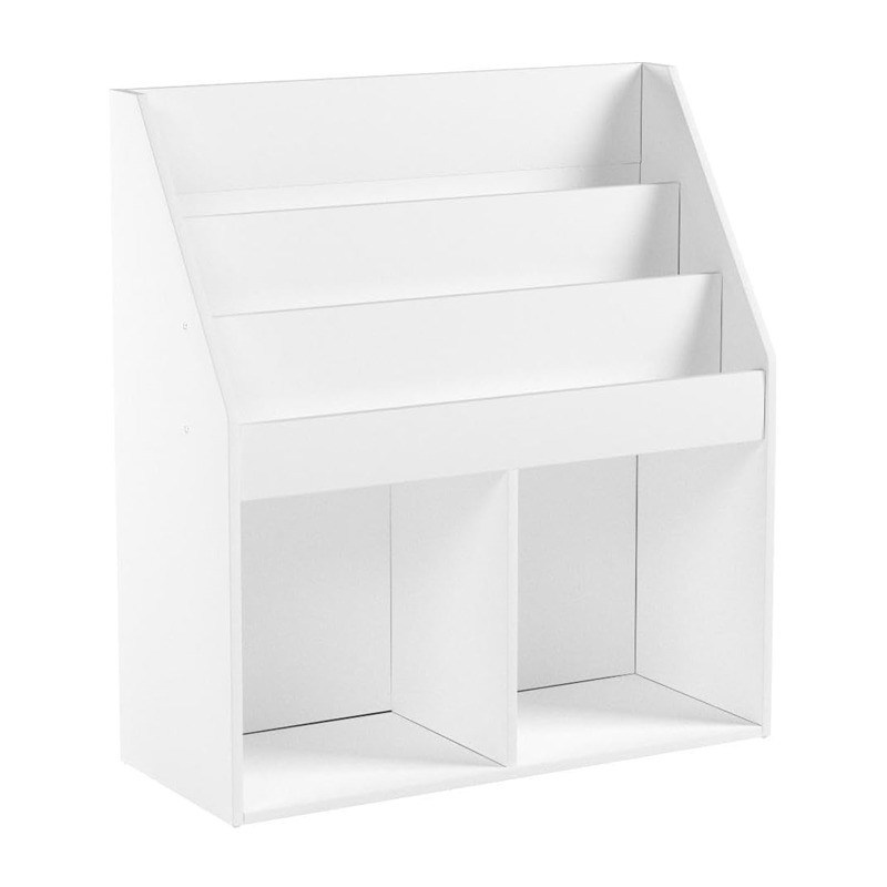 Libreria in legno intagliata Libreria di archiviazione Display Rack Organizzatore per bambini bambini