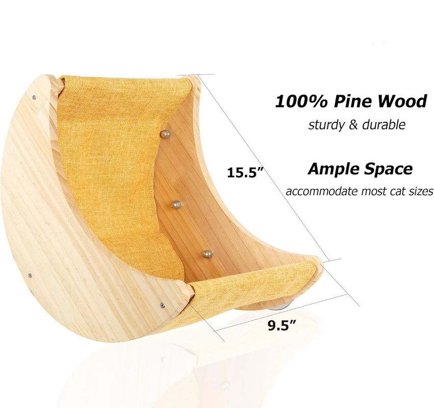 ISO9001 2008 Certificato FSCI BSCI Cat Hammock Mensole da letto montate con forti ventose
