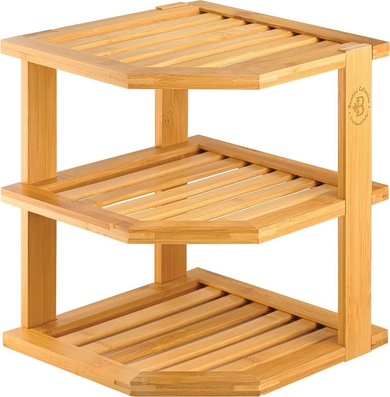 Organizzatore di scaffali in legno da cucina per scaffali da armadio